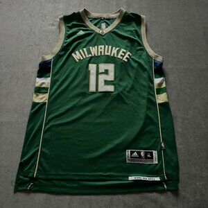 Adidas Milwaukee Bucks Jabari Parker Jersey Men XL Green NBA Fear The Deer #12